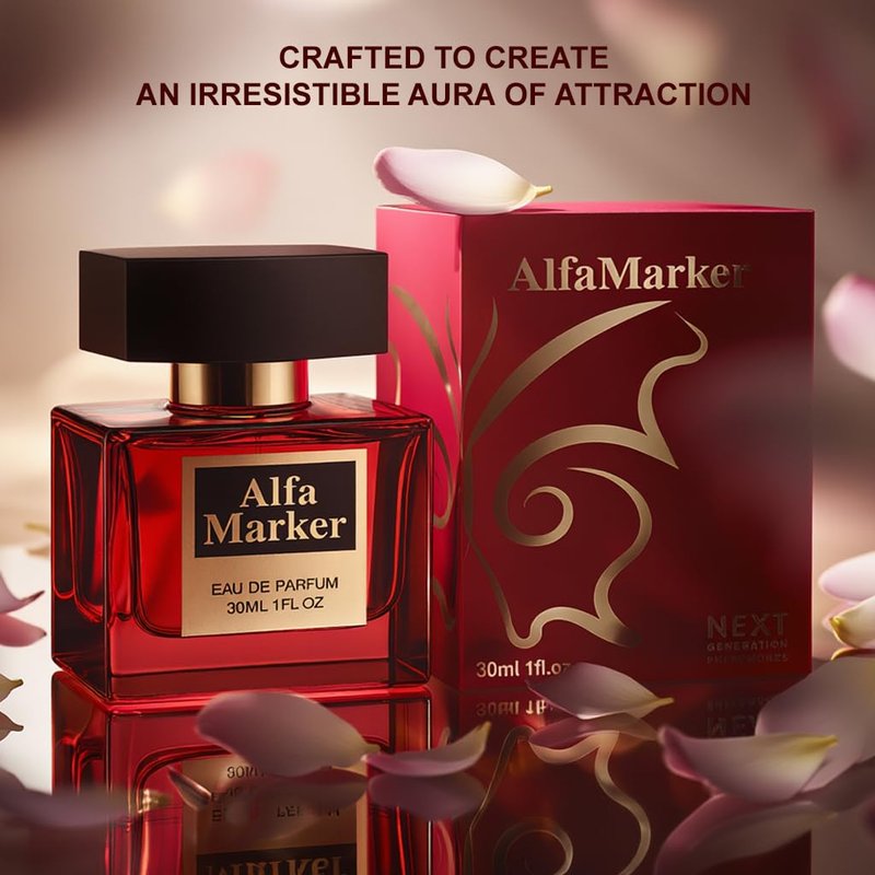ALFAMARKER Perfumes for Women with Pheromones. 1fl oz Real Pheromones Infused Spray Long Lasting Scent. Original Premium Fragrance Travel Size Portable Bottle
