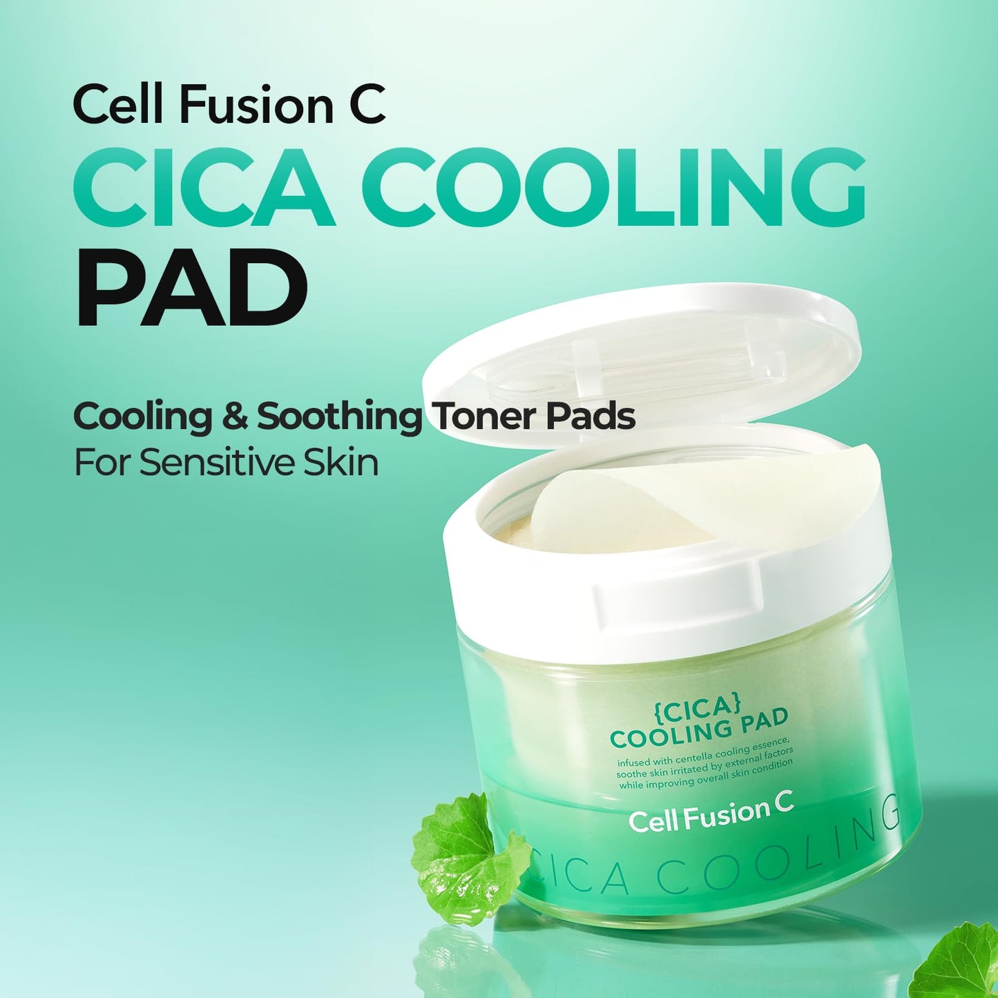 Cell Fusion C Post Alpha Cica Cooling Toner Pad - Redness Relieving & Cooling Korean Toner Pads | Centella Asiatica & Madecassoside | Hydrating, Soothing, Smoothing | 70 Pads / 6.08 fl.oz.