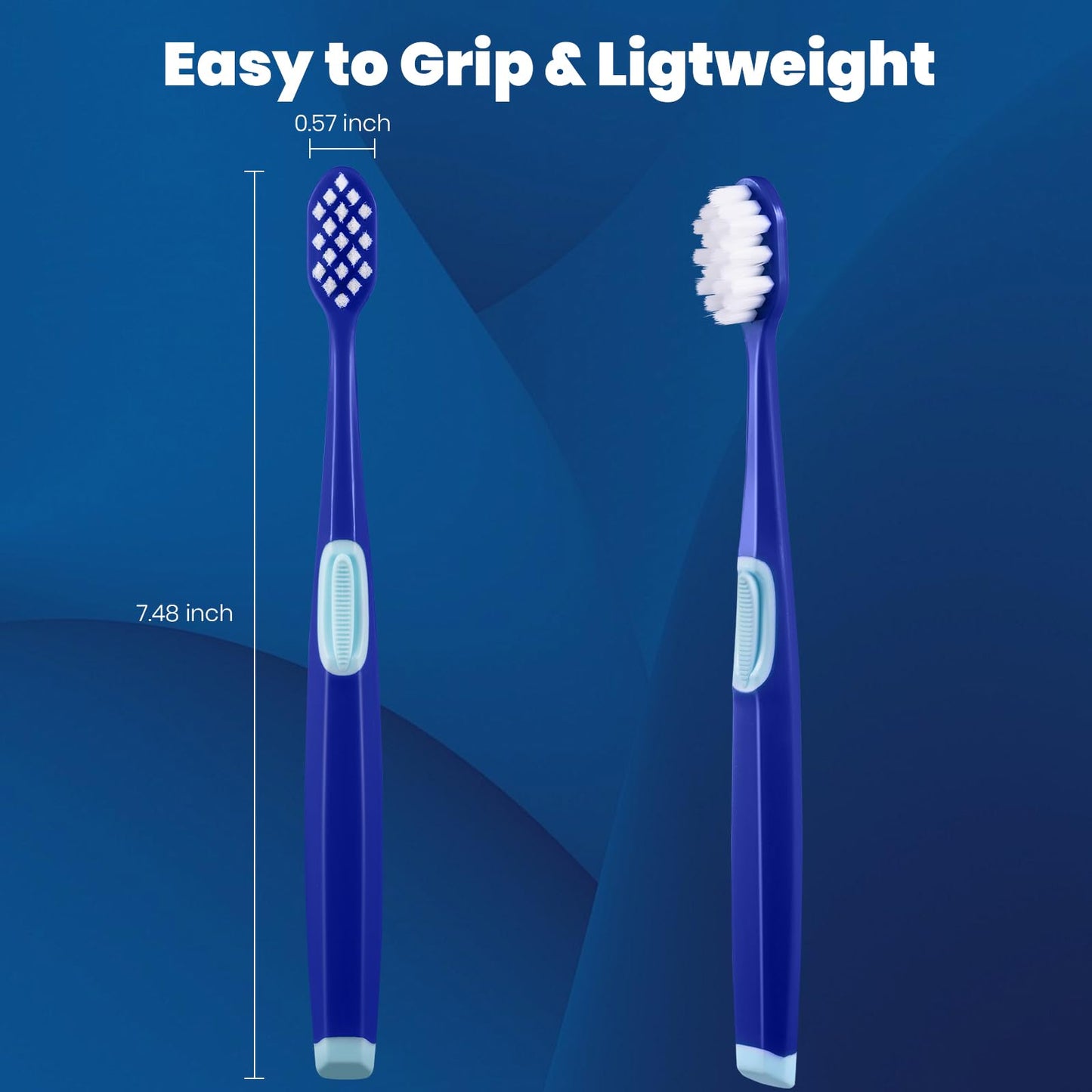 Frekare Extra Soft Toothbrushes for Adults - 10000 Micro Nano Bristles for Sensitive Teeth, Gum Recession and Elderly (Diamond Shaped Head, 6 Count)