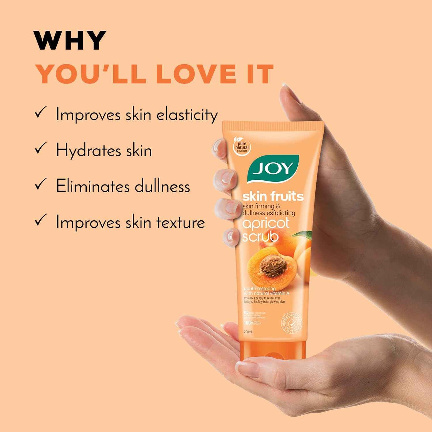 Joy Skin Fruits Gentle Moisturizing Apricot Scrub , 200ml