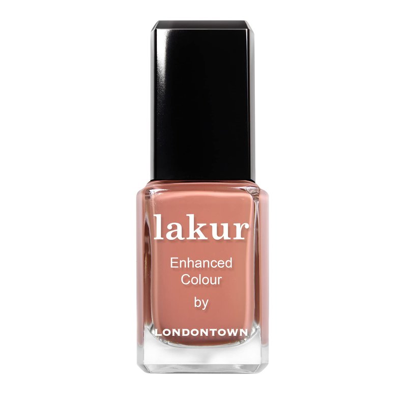 LONDONTOWN Lakur Nail Polish – Nude & Brown Shades, Pecan Pie, 0.4 Fl Oz, Long-Lasting, Streak-Free, Chip-Resistant | 21+ Free Non-Toxic Vegan Nail Color, Strengthens & Hydrates Nails