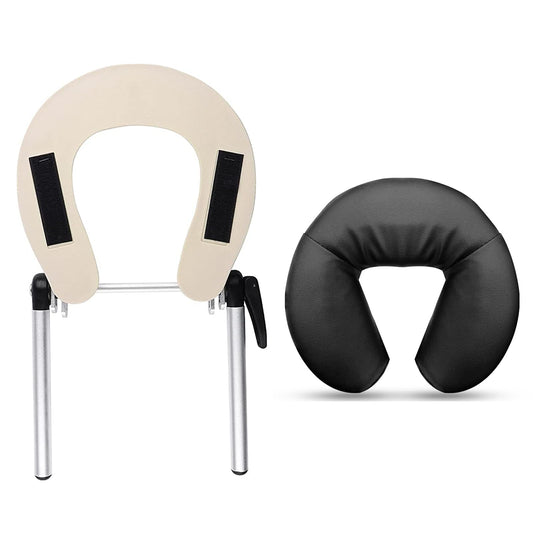 Aluminium Universal Massage Table Face Cradle Cushion, Adjustable Massage Chair Spa Bed Headrest Face Pillow Support, Elastic Memory Foam Face Pillow Set Massage Table Accessories Massage Equipment