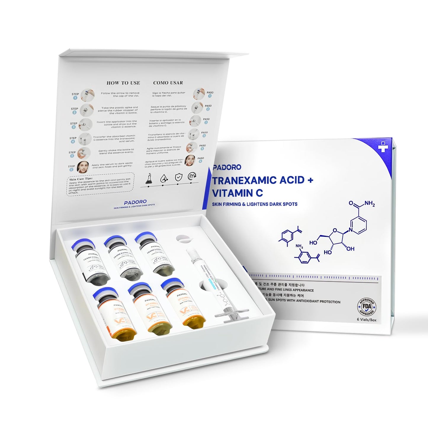 Tranexamic Acid Serum, Gold Vitamin C, Dark Spots, Pigmentation serum, Improves the Appearance, Anti-Aging Serum, Suitable for All Skin Types, Skincare, Repairs and Comforts, Reduces Wrinkles (1PC)