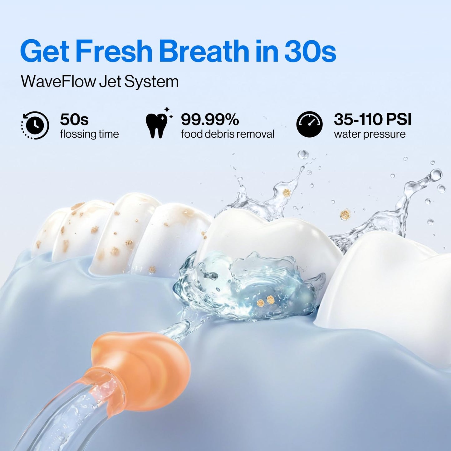 usmile C10 Portable Water Flosser – Travel-Friendly, 95-Day Battery, 4 Modes, 360° Nozzle, 180ml Tank, IPX7 Waterproof, Dentist-Recommended for Braces, Implants & Sensitive Gums (Inkstone Black)