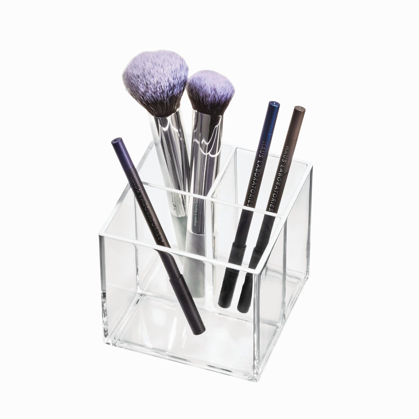 iDesign The Sarah Tanno Collection Plastic Cosmetic Drawer Organizer, Clear/White Large