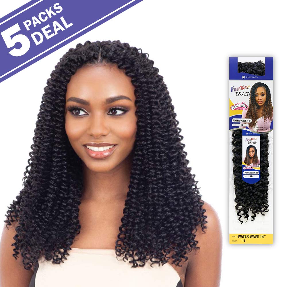MULTI PACK DEALS! FreeTress Crochet Braids Water wave 14" (5-PACK, 1)