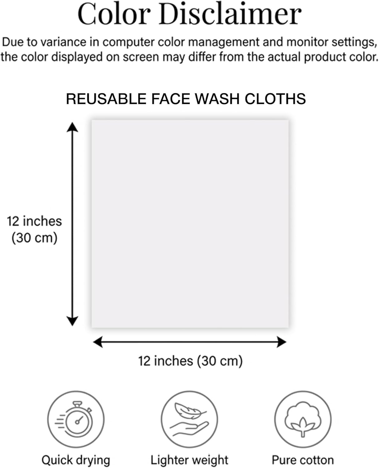 Riverside 12-Pack Cotton Sage Green Face Towels | Soft & Absorbent 550 GSM Washcloths for Bathroom, Spa & Gym