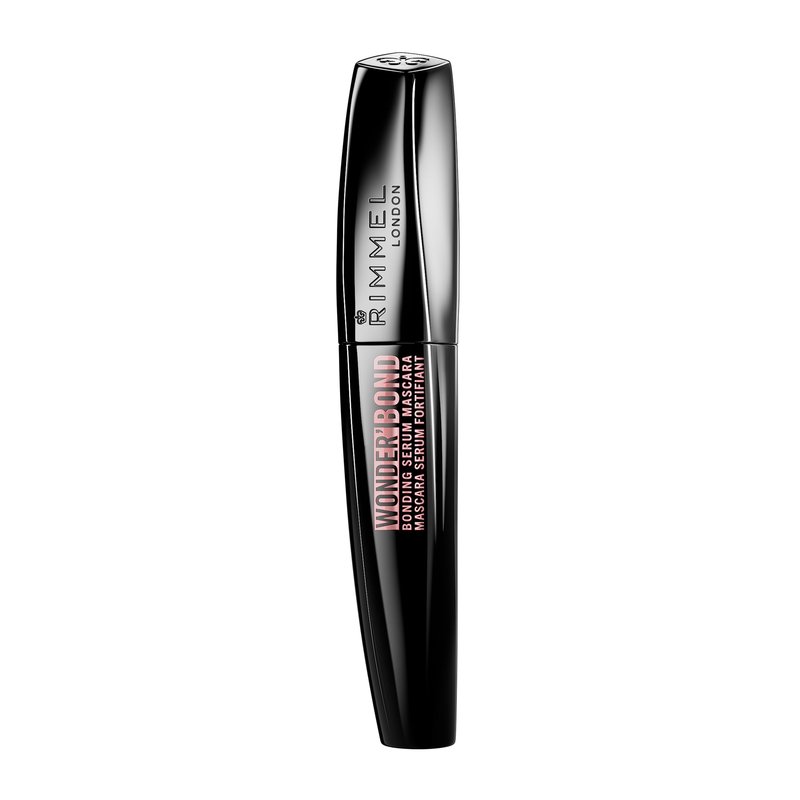 Rimmel Wonder'Bond, 001 Black, Bonding Serum Mascara, Volumizing, Instantly Revitalized Lashes, With Biotin Bonding Complex, Smudge Proof, No Clumps, 0.39oz