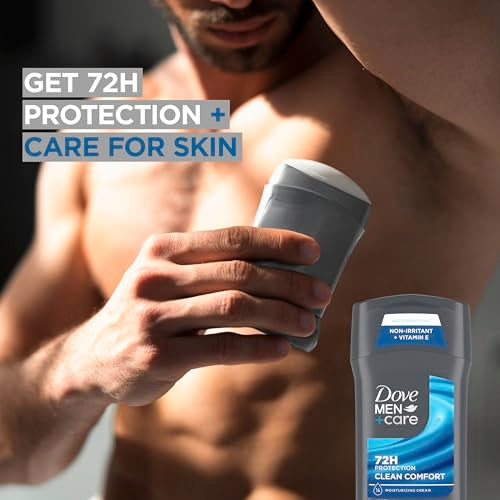 DOVE MEN + CARE Antiperspirant Deodorant Stick Clean Comfort Twin Pack 72-Hour Sweat & Odor Protection Antiperspirant for Men With 1/4 Moisturizing Cream 2.7 oz