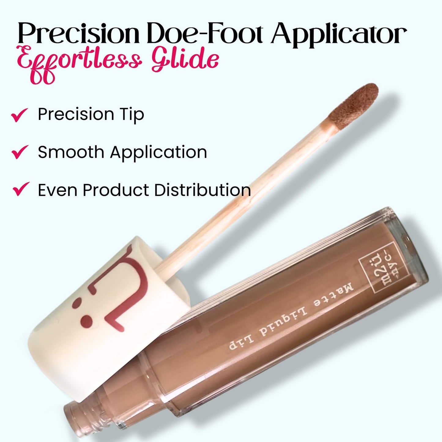 M2U NYC Nude Red Matte Liquid Lipstick – Long Lasting High Impact Color with Up to 17H Wear – Matte Lipstick for Women – No Budge, Lightweight Creamy Vegan Formula Infused with Jojoba Oil - Soho