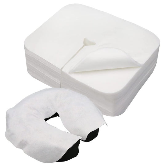 Sheikbeba 300 Count Disposable Face Cradle Covers, Massage Face Covers Medical-Grade Ultra Soft Large Headrest Covers for Massage Tables & Massage Chairs