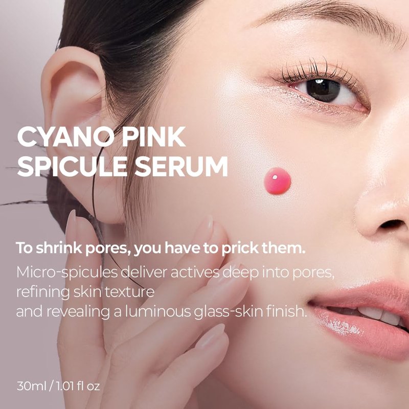 Dr.Melaxin Cyano Pink Spicule Serum - Vitamin B12 Microneedle Treatment for Enlarged Pores | 1.01 fl. oz