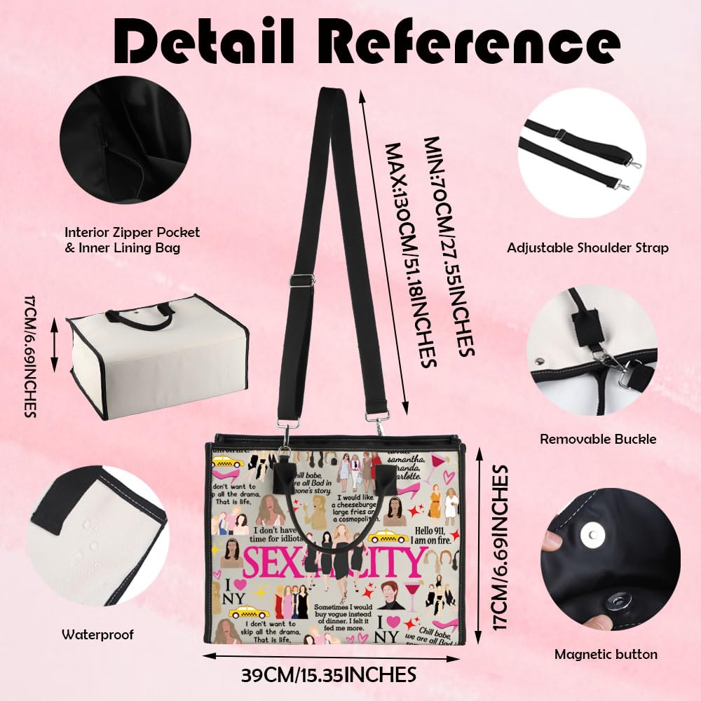 MNIGIU Sex and the City Inspired Tote Bag - Adult, Female, Small, S-city Tb