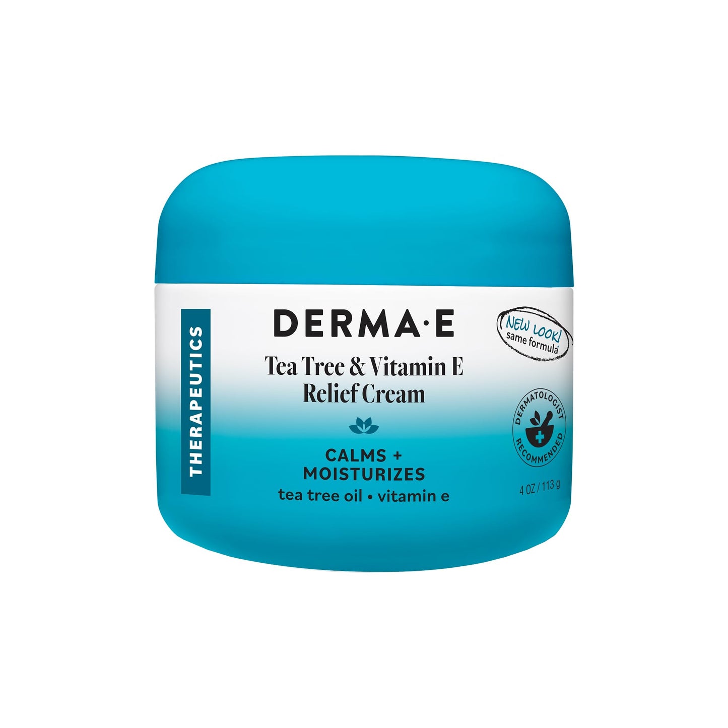 Derma E Tea Tree and Vitamin E Relief Cream – Deeply Moisturizing Tea Tree Lotion – Vitamin E Cream Soothes, Calms and Nourishes Dry, Irritated Skin, 4 oz