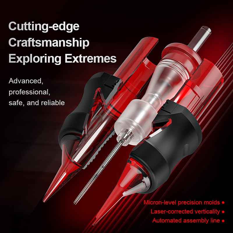 OG PRODUCE Tattoo Cartridge Needles 20Pcs Round Liner/Round Shader/Magum/Mix Bugpin Disposable Tattoo Needles Cartridge for Rotary Tattoo Machine Pen Gun (MIX)