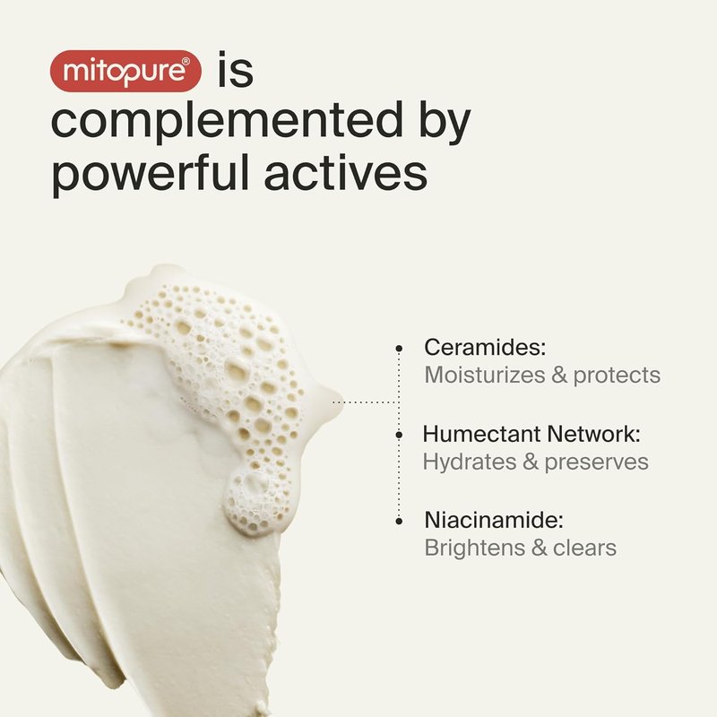 Mitopure™ Travel Size Gentle Cleanser - Non-Drying Makeup Remover & Skin Barrier Strengthener | 1.7 Fl Oz