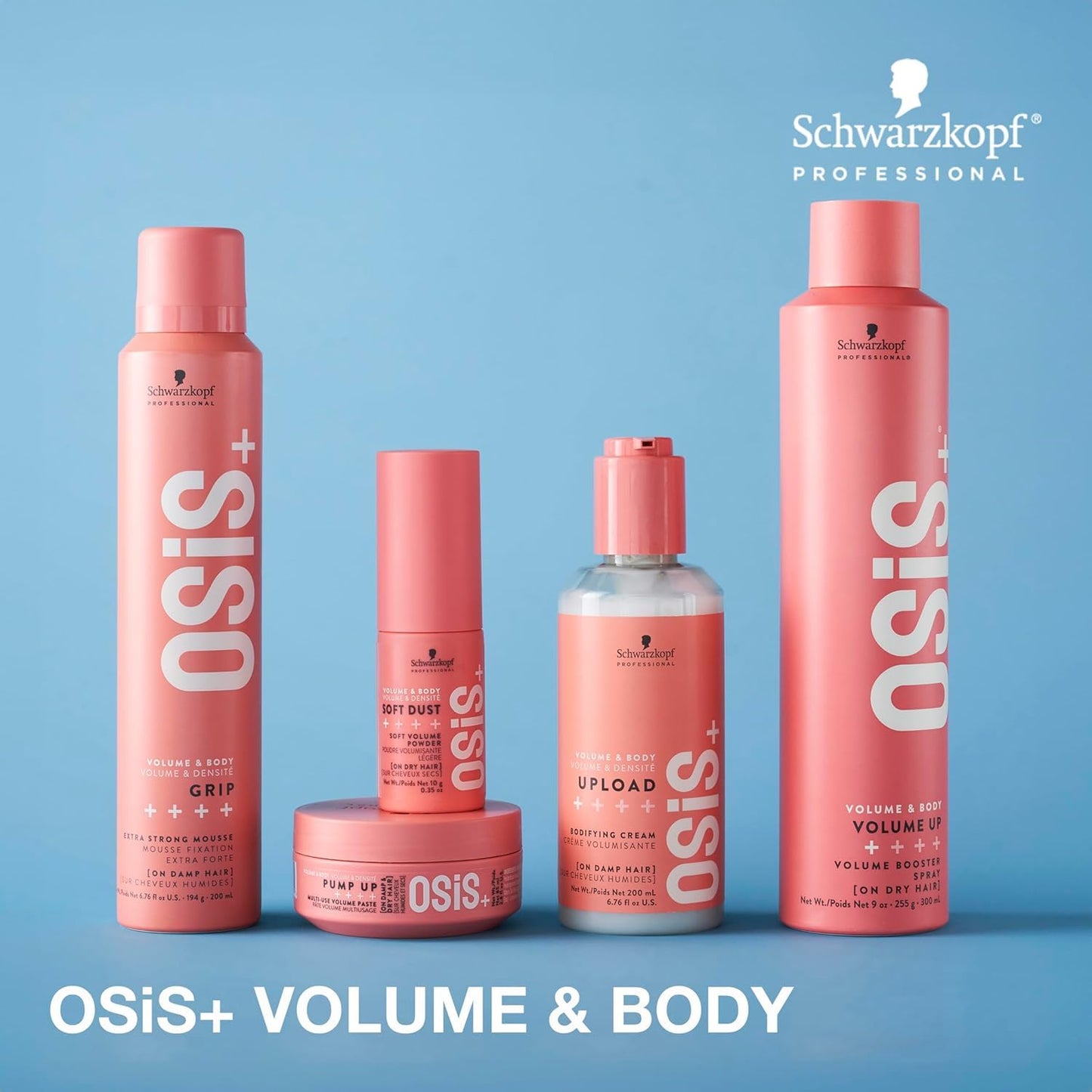 OSiS+ Upload Volume & Body Cream for Hair, 6.75 oz – Light Hold Volumizing Hair Treatment – Creates Volume & Fuller Hair - Vegan Formula with Heat Protection