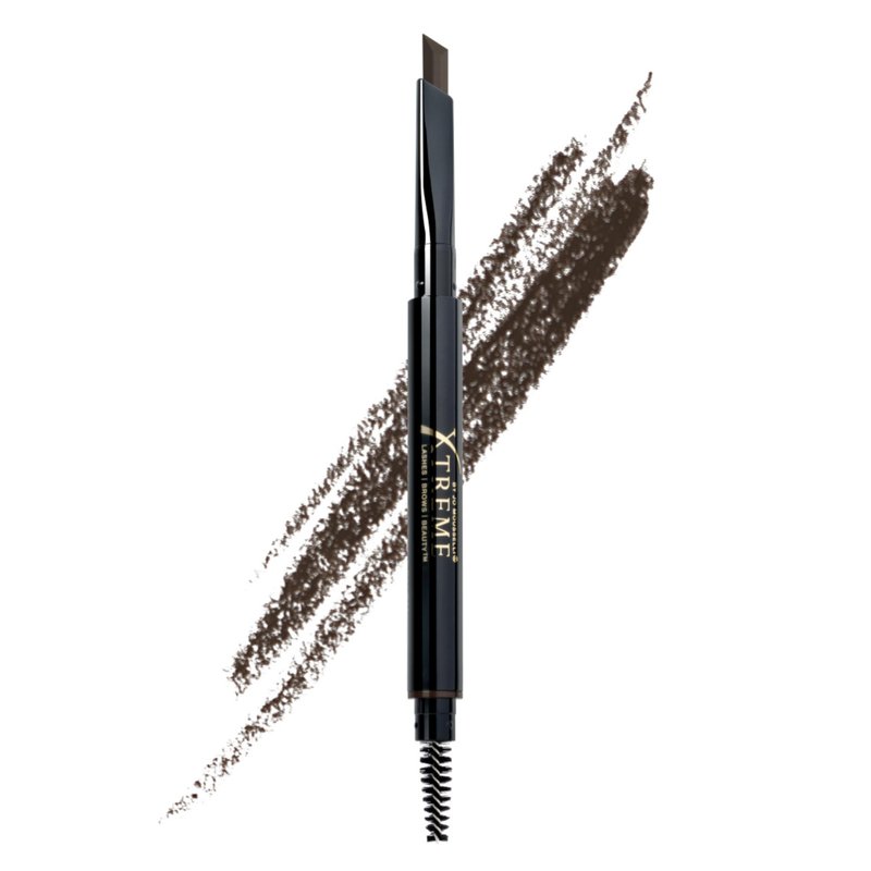 Xtreme Lashes Arch Defining Brow Pencil, Dark Brown, Waterproof, Smudge-Proof, Long-Lasting Makeup, Vegan, Angled Tip Eyebrow Pencil with Spoolie Brush