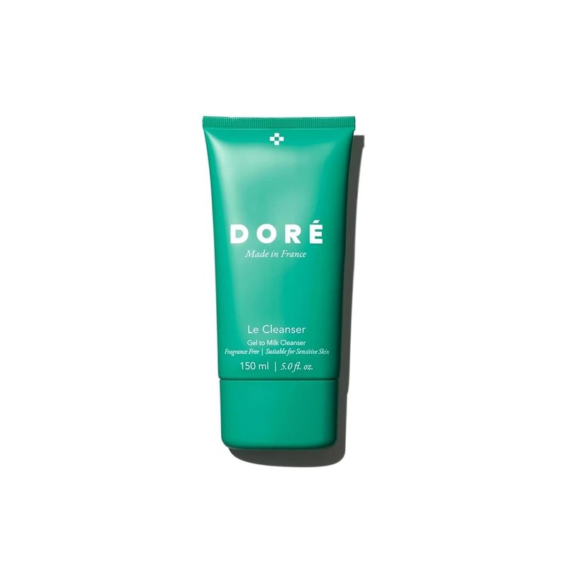 Doré Daily Face Cleanser Gel to Milk - Gentle Hydrating Makeup Remover for Dry & Sensitive Skin | 5 fl oz (150 ml)