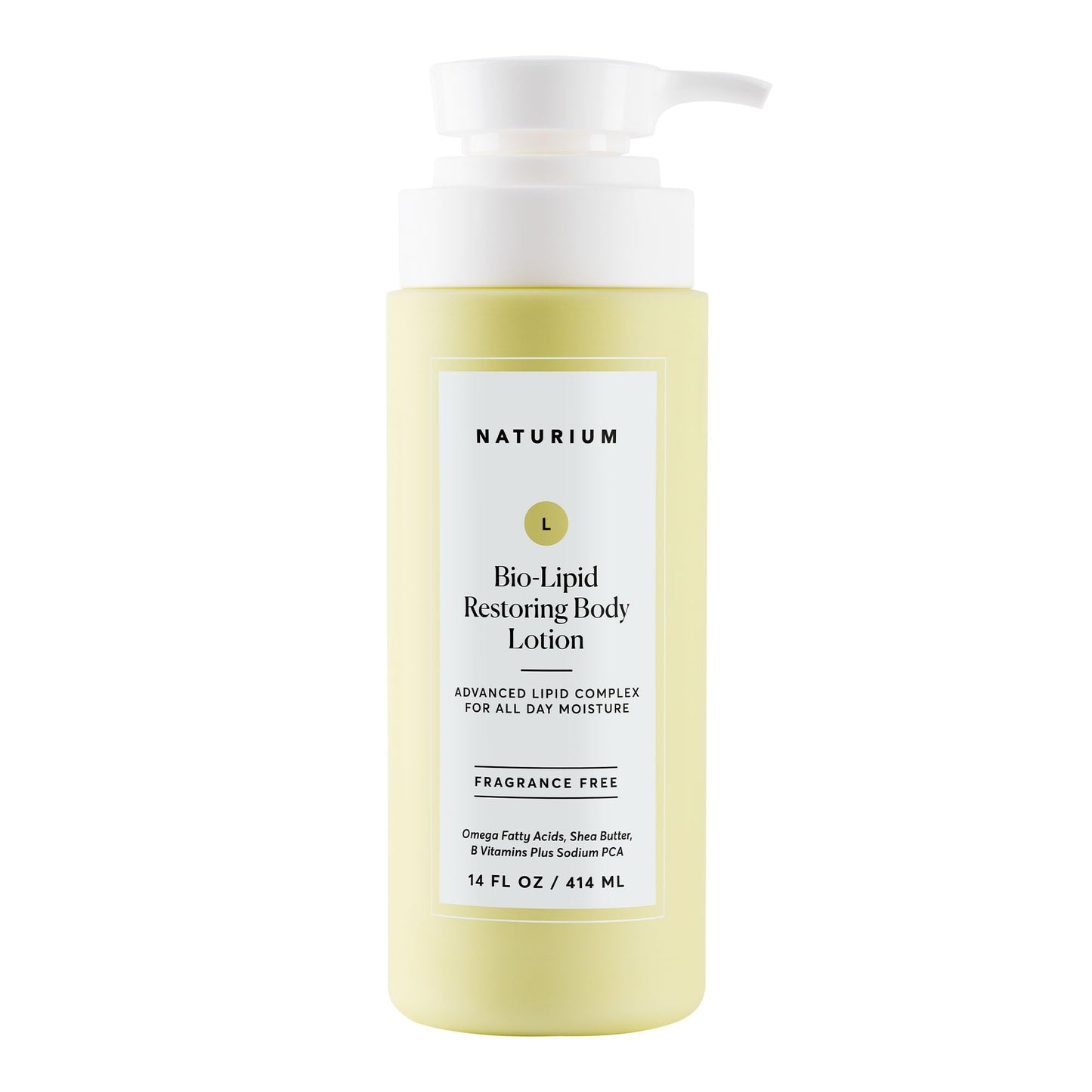 Naturium Bio-Lipid Restoring Moisturizing Body Lotion with Shea Butter, Fragrance Free, 14 oz (Duo 2-Pack)