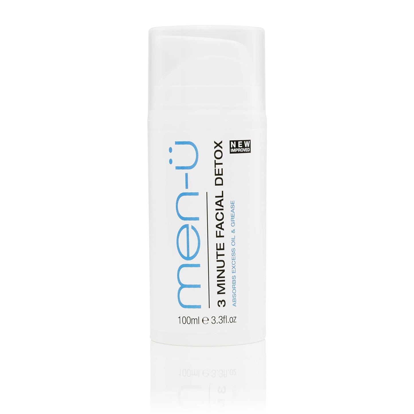 Men-ü Facial Detox Mask - 3 Minute Vegan Kaolin Clay Treatment for Men | 100ml, 100 Applications