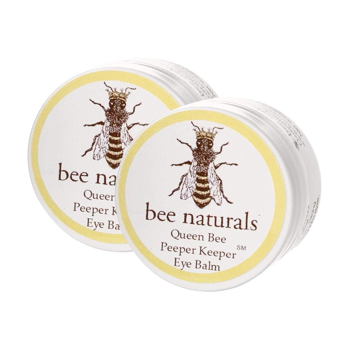 Bee Naturals Queen Eye Balm Duo - Peeper Keeper - 2 Pack Gift Set - Soothes & Moisturizes with Vitamin E & 10 Natural Oils - Helps Diminish Crowsfeet, Wrinkles & Fine Lines