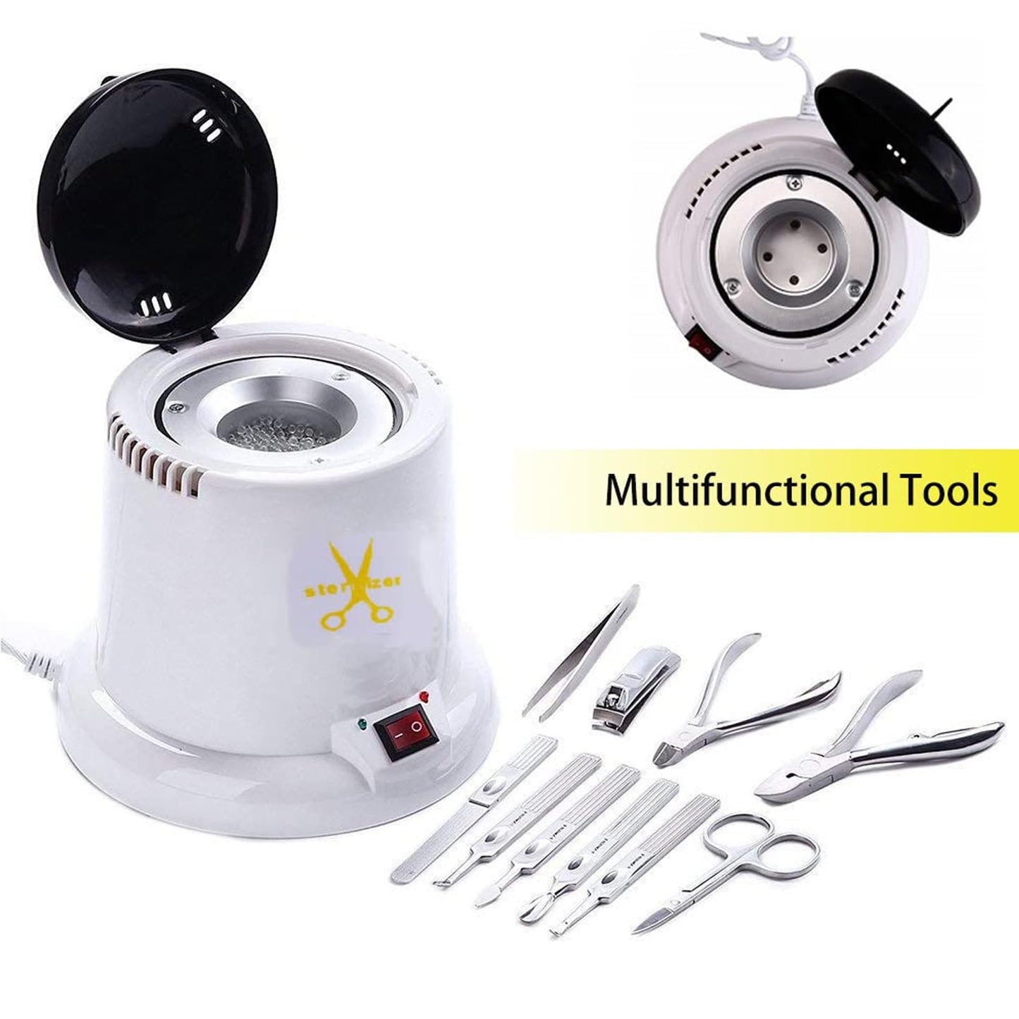 ALLGLAM Nail Tool Sterilizer High Temperature Nail Salon Cleaner Machine Pot For Lash Tool Manicure Tweezers Scissors