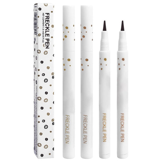 Janwana Freckle Pen Lifelike Natural Freckle Makeup Waterproof & Smudge Proof 2PCS Long Lasting Freckle Faux Looking Freckle Pencils - Light Brown + Natural Coffee