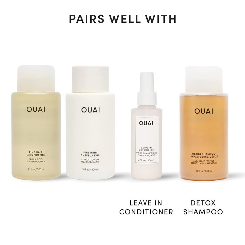 OUAI Fine Hair Shampoo & Conditioner Set, Travel Size - Volumizing Shampoo & Conditioner - With Strengthening Keratin, Biotin & Chia Seed Oil - Sulfate, Paraben & Phthalate Free (3 Oz)