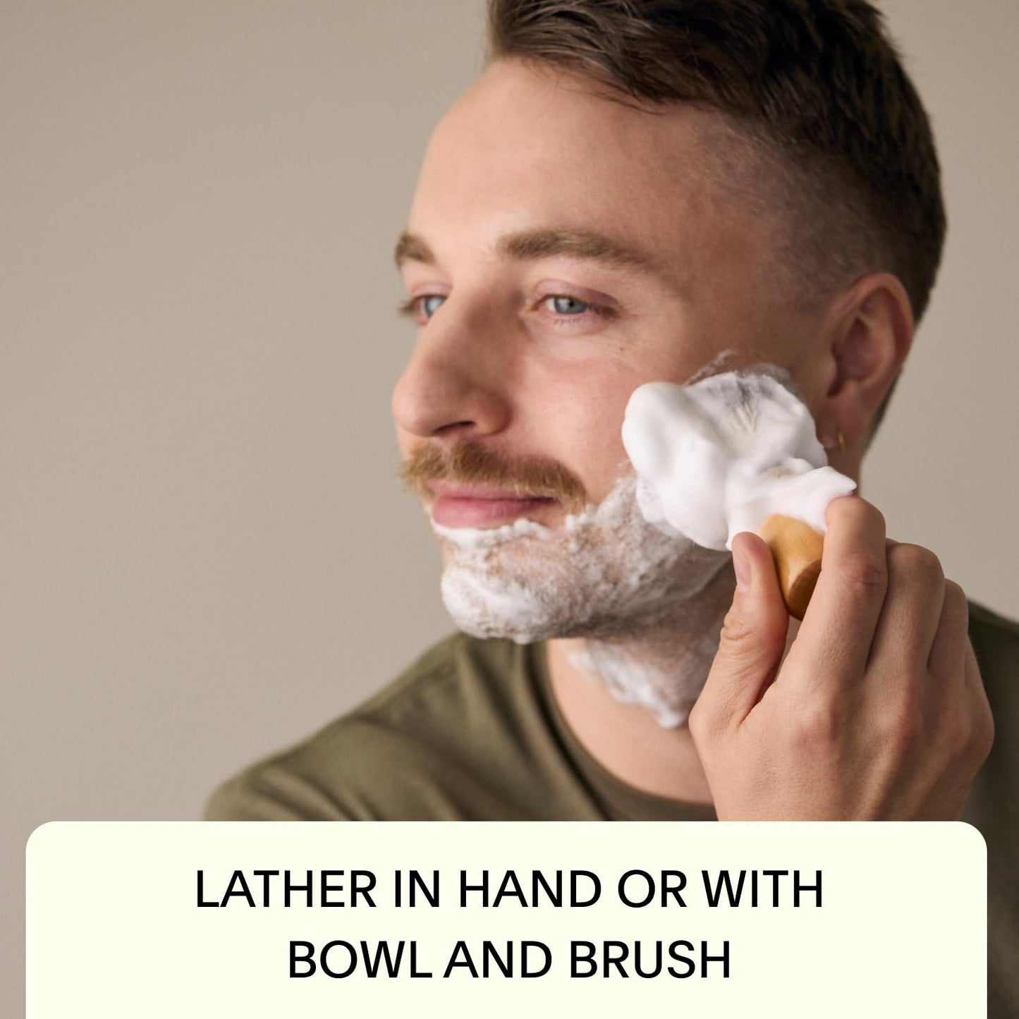 Leaf Shave | Shave Soap Bar 2-Pack, Unscented - All-Natural, Fragrance-Free Bar Soap for Shaving for Women & Men, 1.5 oz