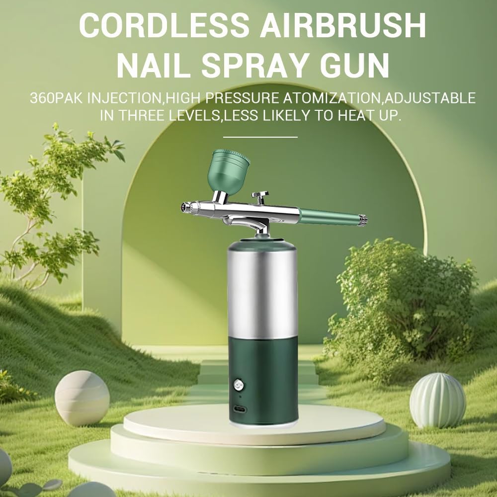 Oxygen Facial Machine - Portable Rechargeable Facial Steamer for Skin Rejuvenation | Green Color