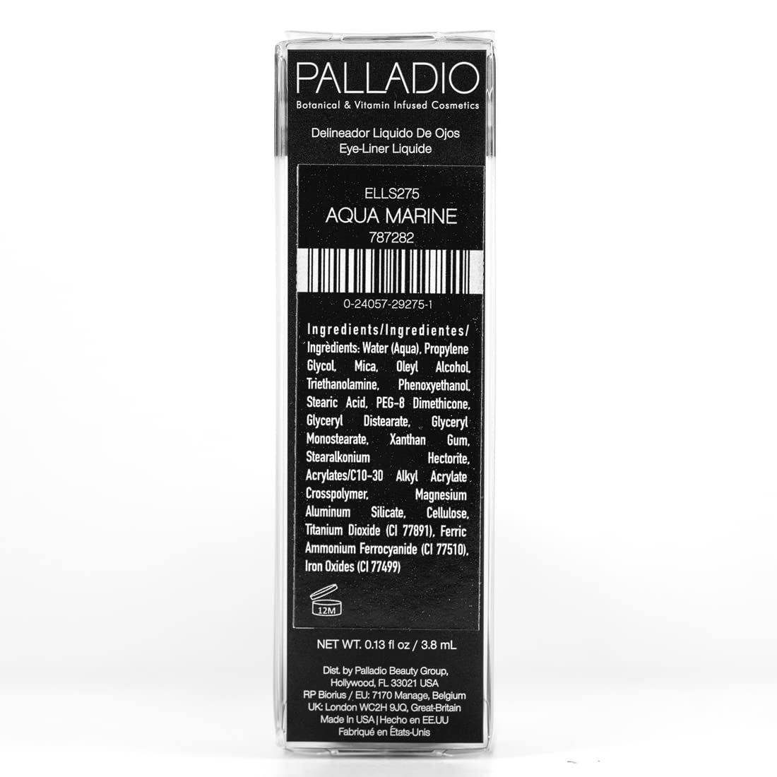 Palladio Liquid Eyeliner, Highly Pigmented and Waterproof, For Intense Eye Definition, Smear-proof Eyeliner Liquid, Includes Easy Grip Wand and Felt Tip Applicator, Aquamarine