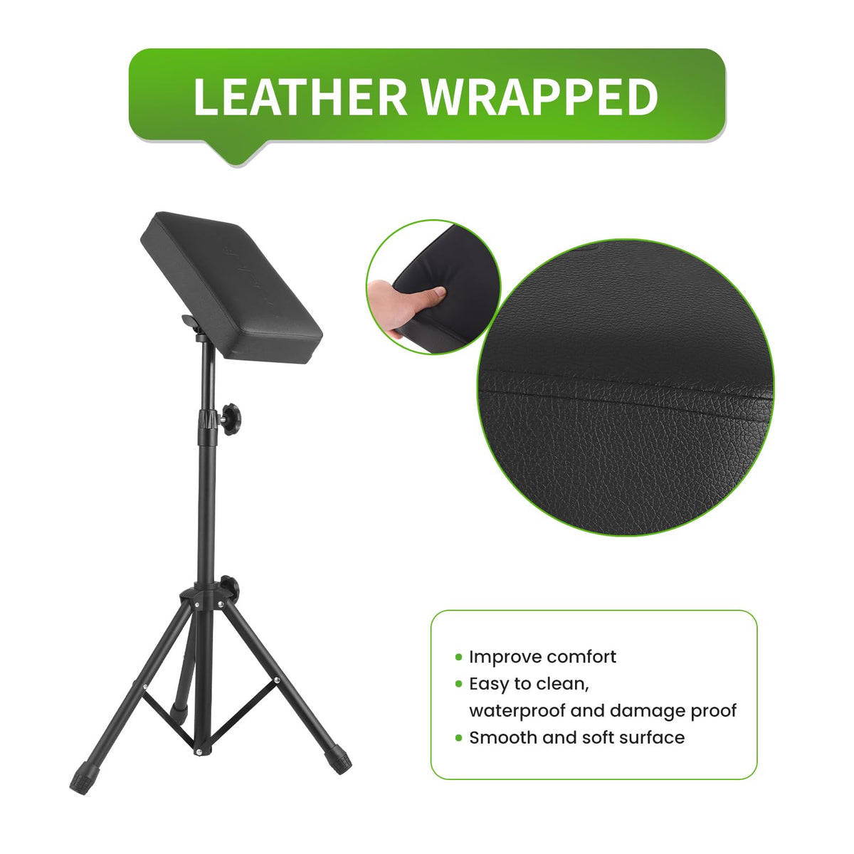 Bambooshoot Tattoo Armrest Stand Tripod, Tattoo Adjustable Armrest Portable Tattoo Arm Rest, Durable Tattoo Arm Rest Tripod, Adjustable Height and Tilt, For Studio Salon Tattoo Supplies