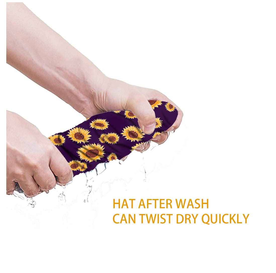 Belidome Bouffant Scrub Caps Women Butterfly 4 Pack Back Tie Long Hair Covering Comfy Lightweight