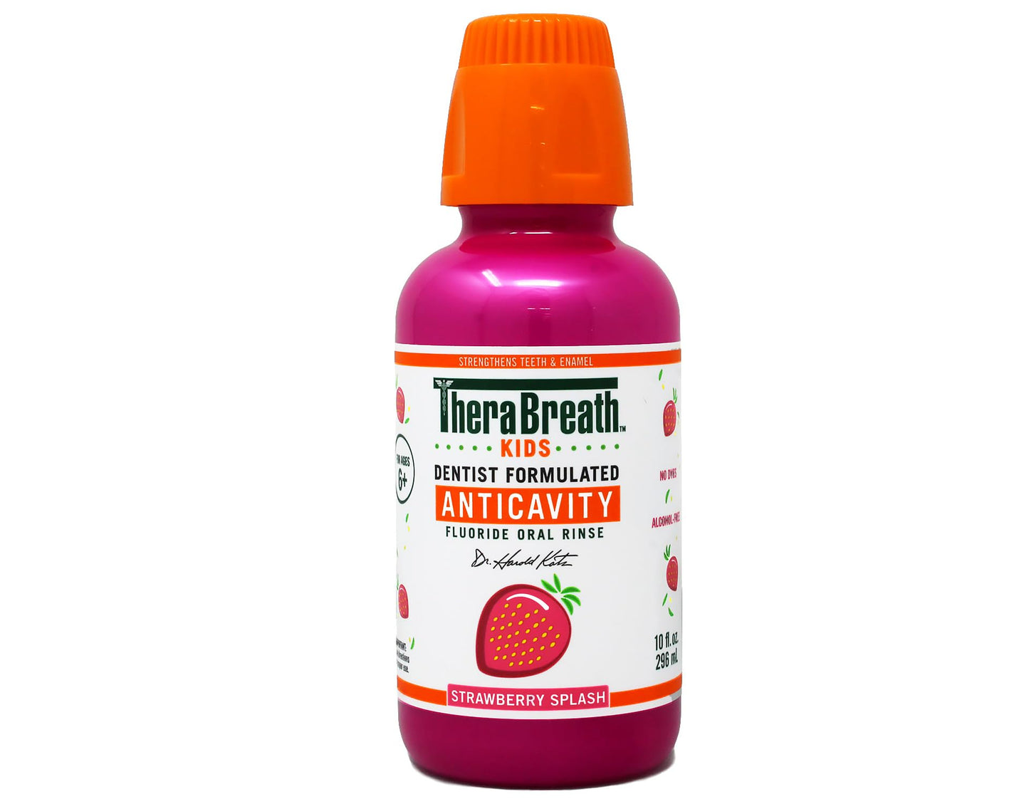 TheraBreath Kids Mouthwash with Fluoride, Organic Strawberry Splash, Anticavity, 10 fl oz & TheraBreath Kids Mouthwash with Fluoride, Organic Wacky Watermelon, Anticavity, 10 fl oz
