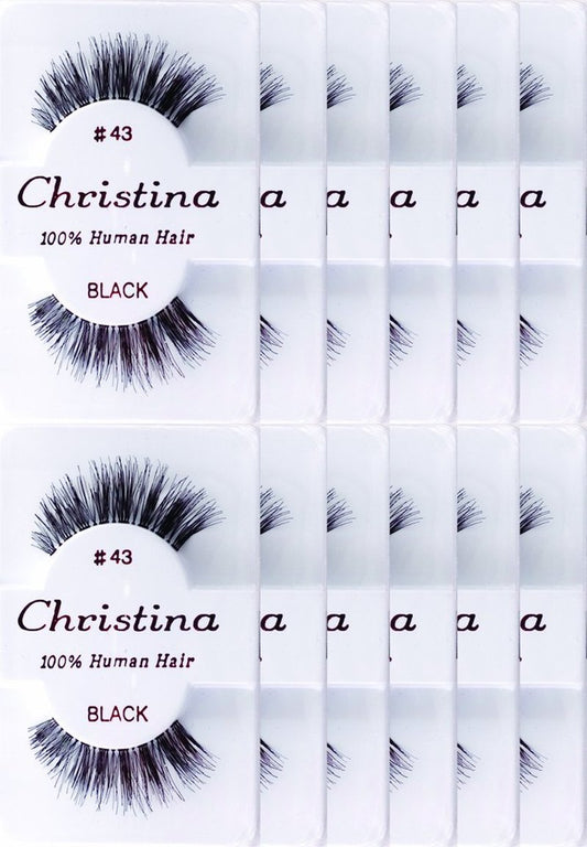 Christina 12 Pack False Eye Lashes Style 43