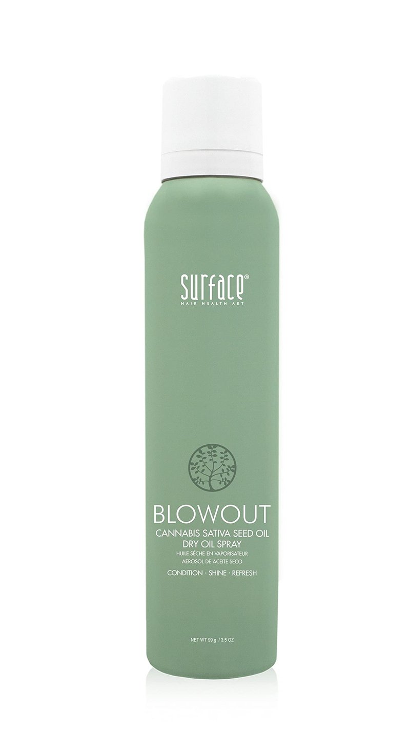 Surface Hair - Blowout Dry Oil Spray – Organic Ingredients for Women and Men, Heat-Resistant with Babassu Oil for Lightweight Conditioning for Longer Lasting Blowouts - 3.5 fl oz