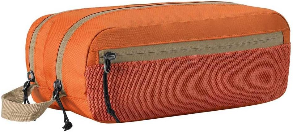 Pack-It Reveal Quick Trip Toiletry Bag - Dual-Compartment Travel Organizer - Water-Resistant, Quick-Drying - Mandarin Color