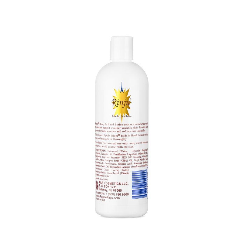 Rinju Body & Hand Lotion - Pack of 3 Non-Greasy for Women & Men - 16 Oz Cocoa Butter, for Extremely Dry Skin - Pierre La Touche Lotion 2 Oz - Vitamin E Moisturizer
