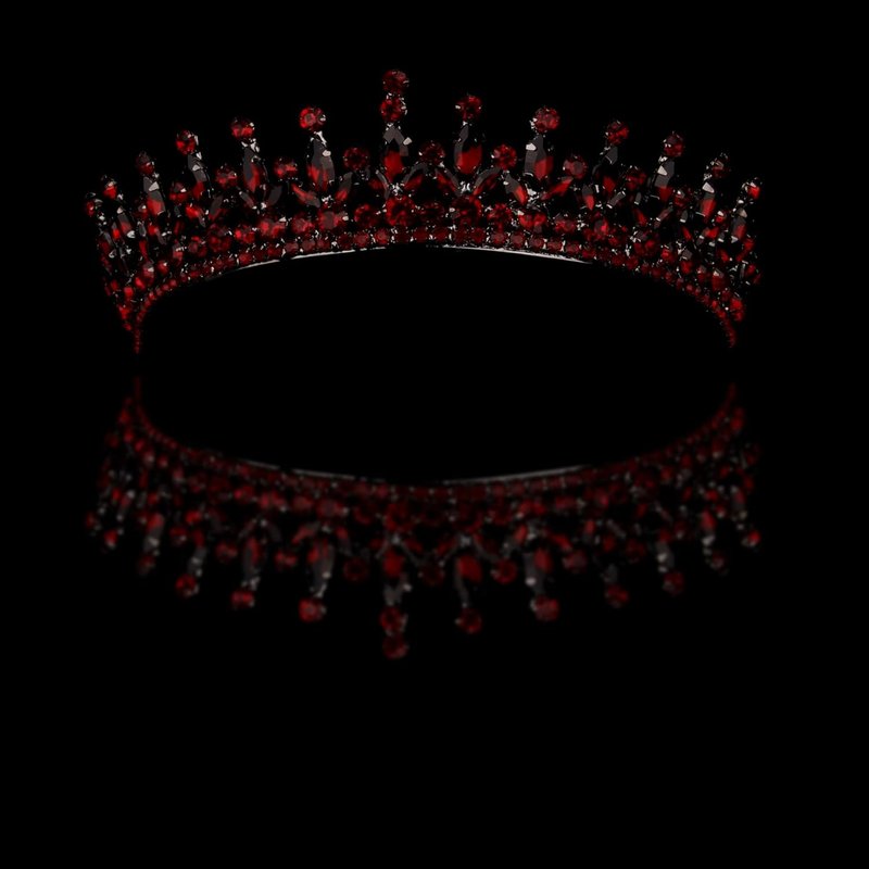LIMELIA Women's Tiara - Burgundy Glitter Hair Accessory for Bridal, Prom & Parties | Elegant Design