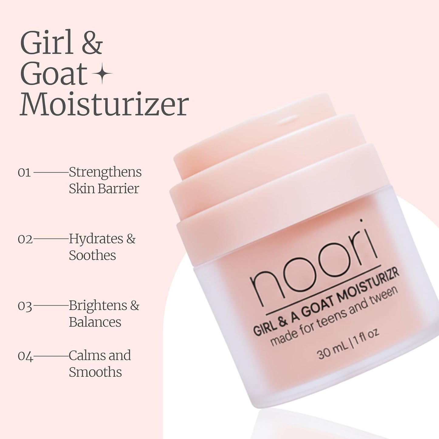 Moisturizer for Teens & Tweens - Lightweight, Fragrance-Free Face Cream for Sensitive, Acne-Prone Skin | Barrier Support, Ages 8+