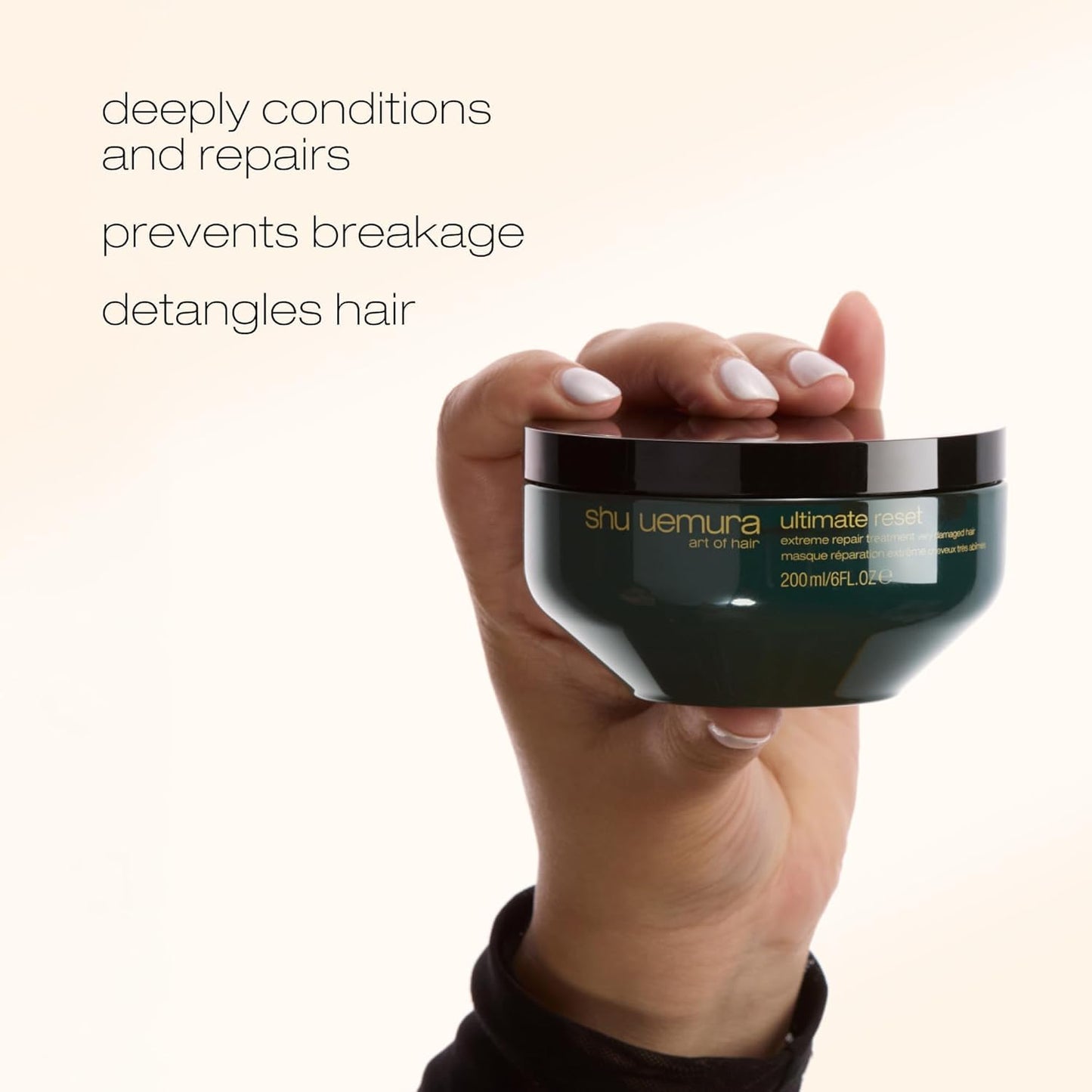 shu uemura art of hair ultimate reset extreme repair mask - formulated with japanese rice extract to reduce split ends and breakage, deeply conditions and nourishes very damaged hair, 2.5 fl oz