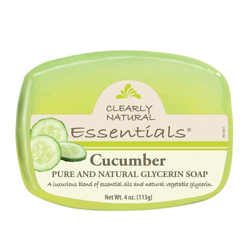 CLEARLY NATURAL BAR SOAP,GLYCERINE,CUCMBR, 4 OZ , 6 pack