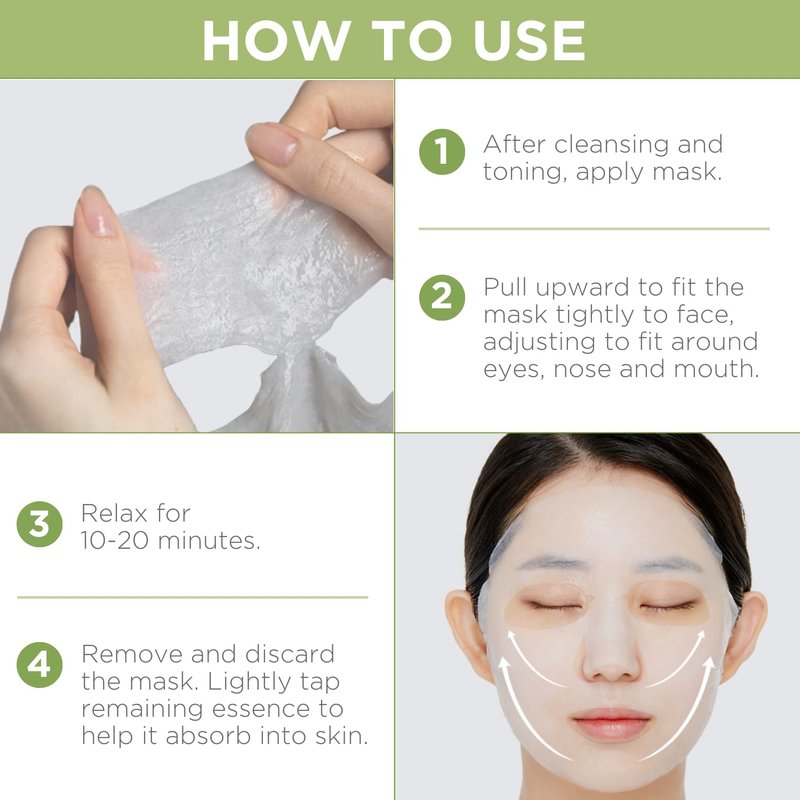 Korean Sheet Mask - Mediheal Collagen & Tea Tree Face Mask | 20 Sheets for Lifting, Firming, Soothing All Skin Types