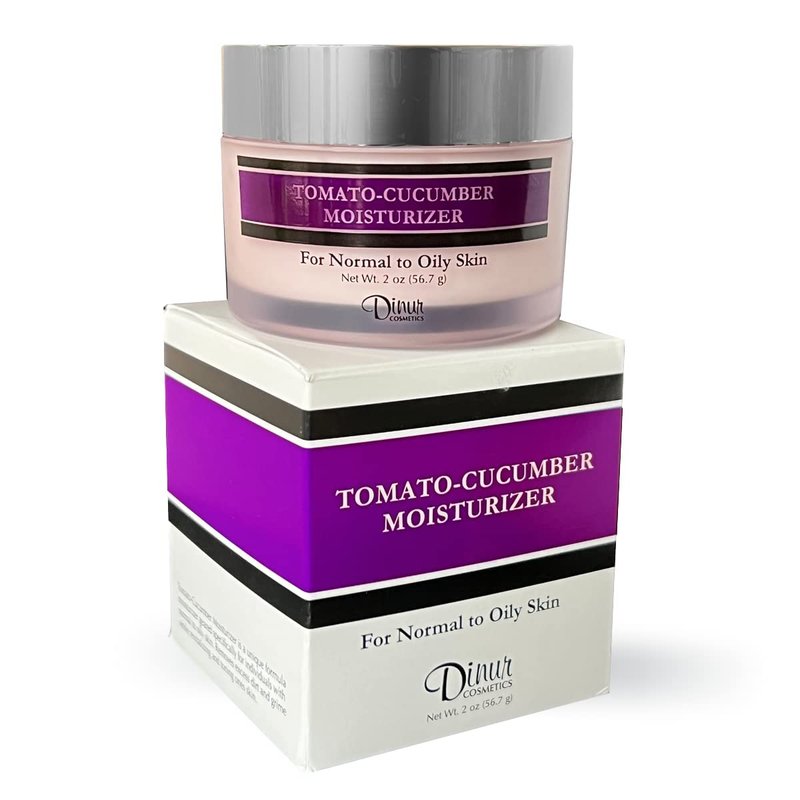 Dinur Cosmetics Tomato Cucumber Moisturizer 2 Oz, Hydrating Face Moisturizer to Nourish Dry Skin Face Cream to Minimize Wrinkles Tighten Pores & Balance pH Level