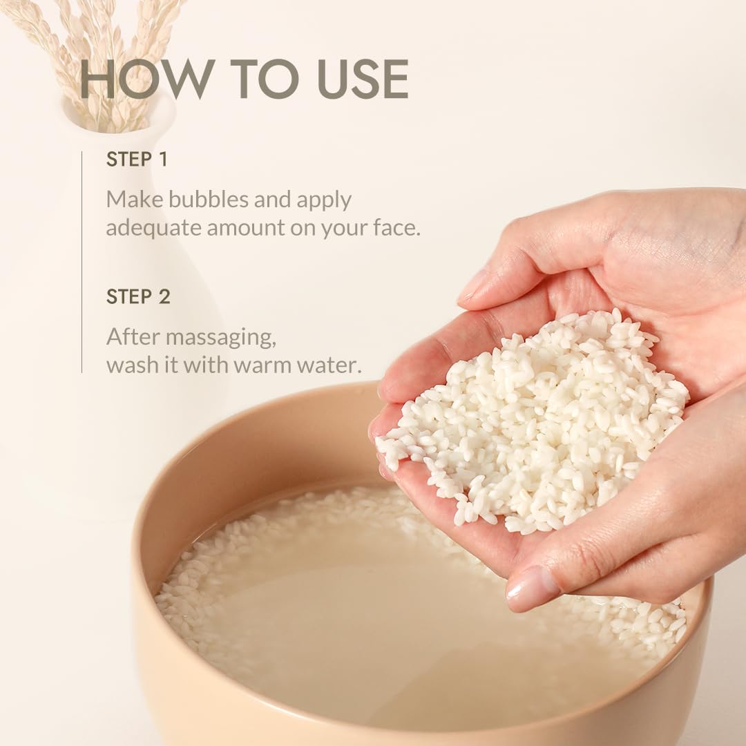 MIZON Rice Real Cleansing Foam Remove Dead Skin Hydrating Soothing Moisturizing Tone Correction Korean Skincare (150ml 5.07 fl oz)