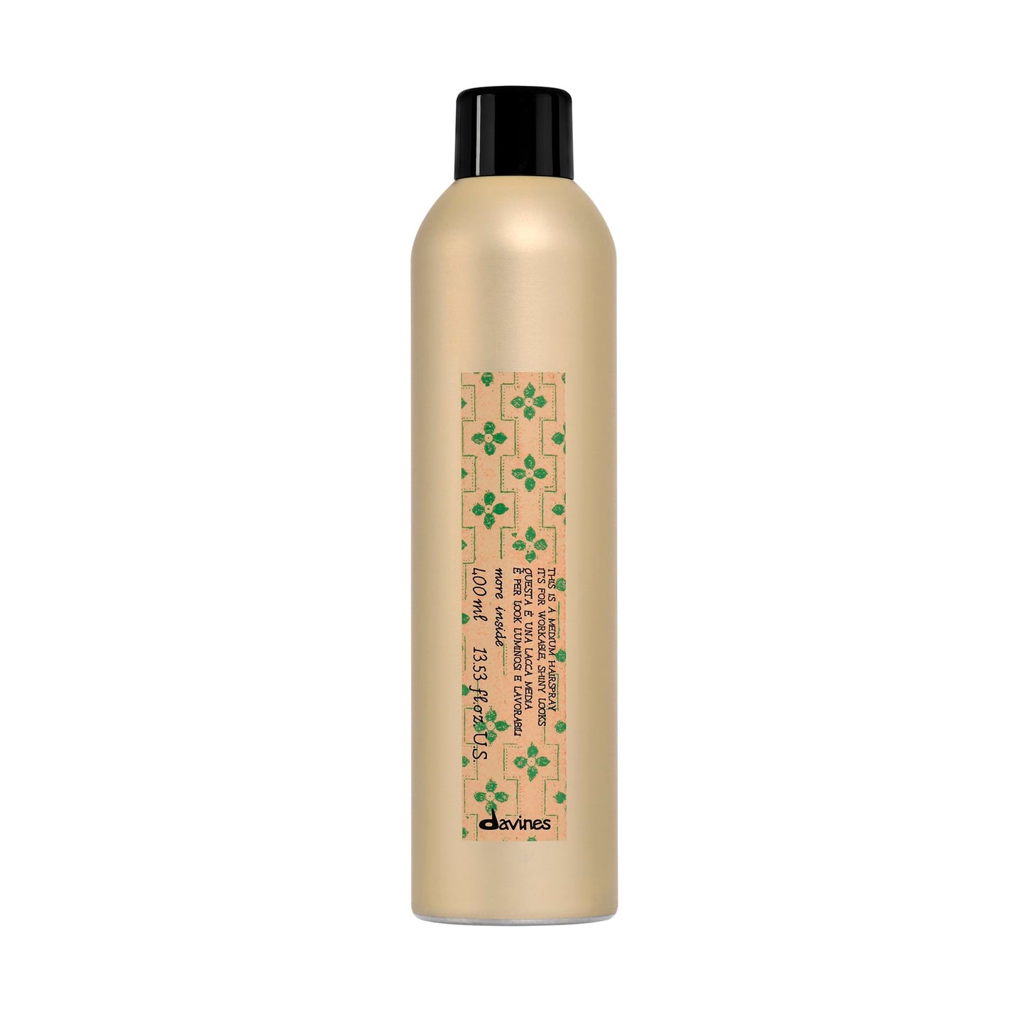 Davines This Is A Medium Hairspray, Easy To Brush Out, No Residue, Medium Hold Hairspray For All Hair Types, 12 Fl. Oz.