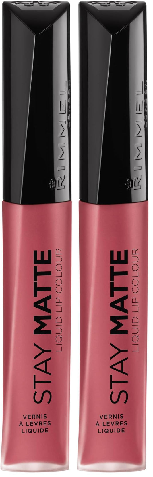 Rimmel Stay Matte Lip Liquid, Pink Bliss, 0.21 Fl Oz (Pack of 2)
