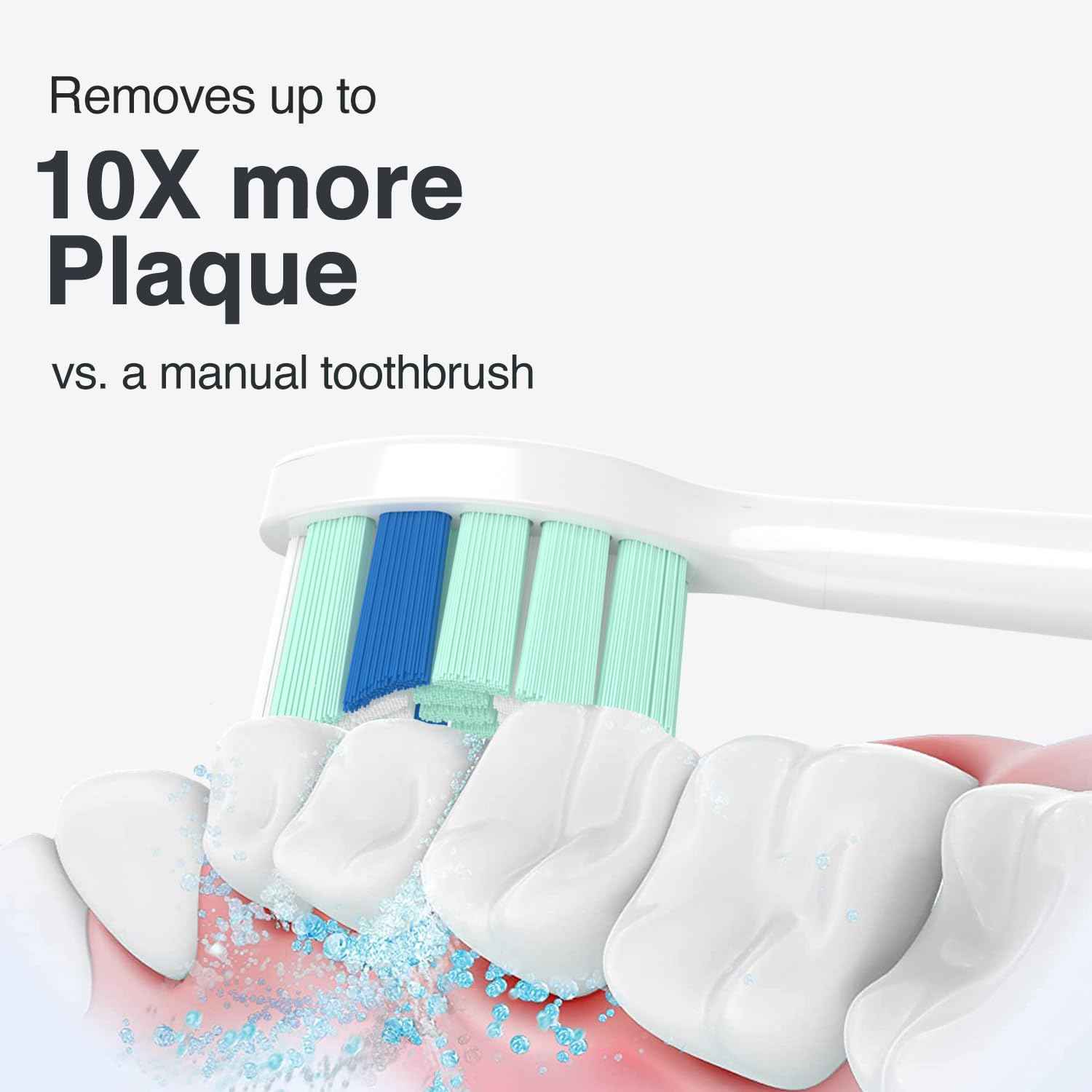 Replacement Toothbrush Heads for Philips Sonicare Replacement Heads,Electric Replacement Brush Head Compatible with Phillips Sonicare Toothbrush C2,C1,4100,for Philips Sonic Care Brush,10 Pcs.