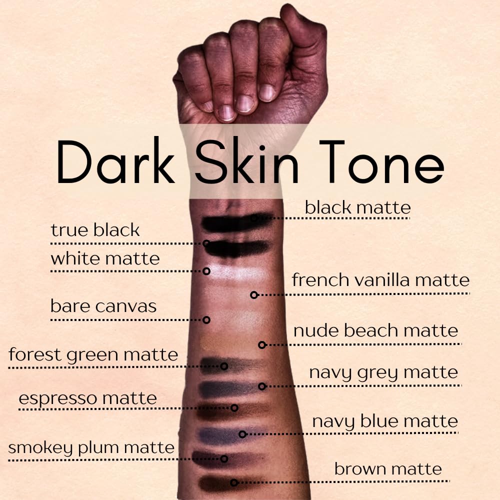 Pure Ziva True Black Night Smokey 100 Pure Jet Black Eye Shimmer Pressed Powder Single Eyeshadow; Talc, Paraben & Cruelty Free
